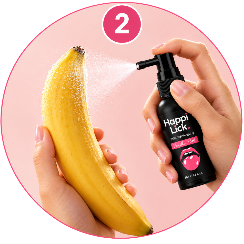 Step 2: Spray a small amount