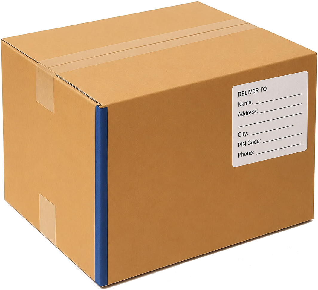 Plain sealed parcel with no product name on the outside
